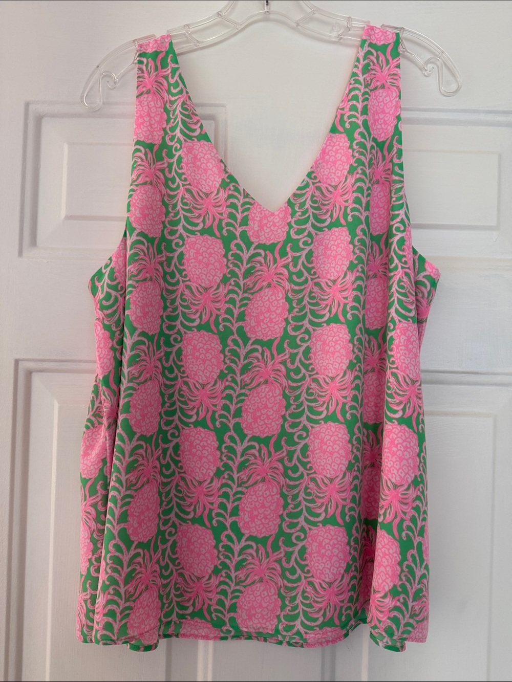 Lilly Pulitzer Pink & Green Pineapple V-Neck Camisole - Picture 5 of 5